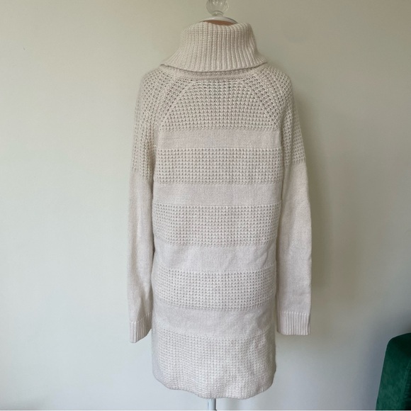 Intermix Exclusive Mohair Wool Ivory Chunky Turtleneck Tunic Sweater Dress Sz XS - Picture 4 of 12